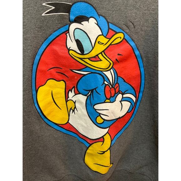 Vintage 90s Disney Mickey & Co Donald Duck Gray Crewneck Sweatshirt Men's Large - Picture 2 of 6